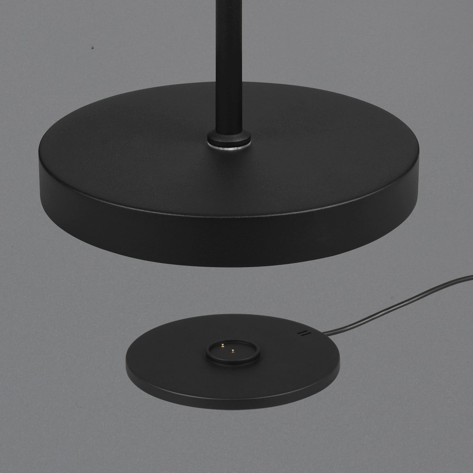 LED gulvlampe Moreno oppladbar CCT dimbar svart matt oversikt
