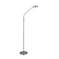 LED gulvlampe Moreno oppladbar matt nikkel forfra