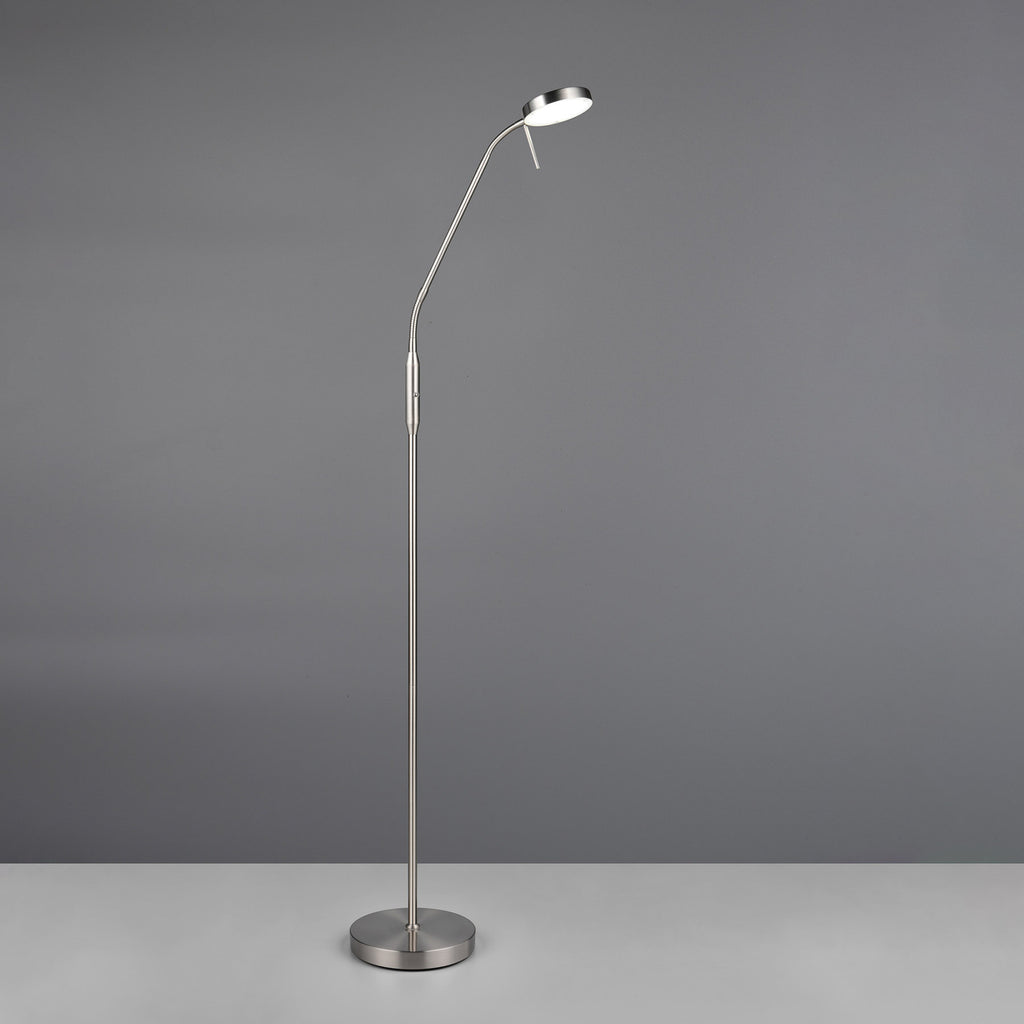 Detalj av LED gulvlampe Moreno oppladbar matt nikkel