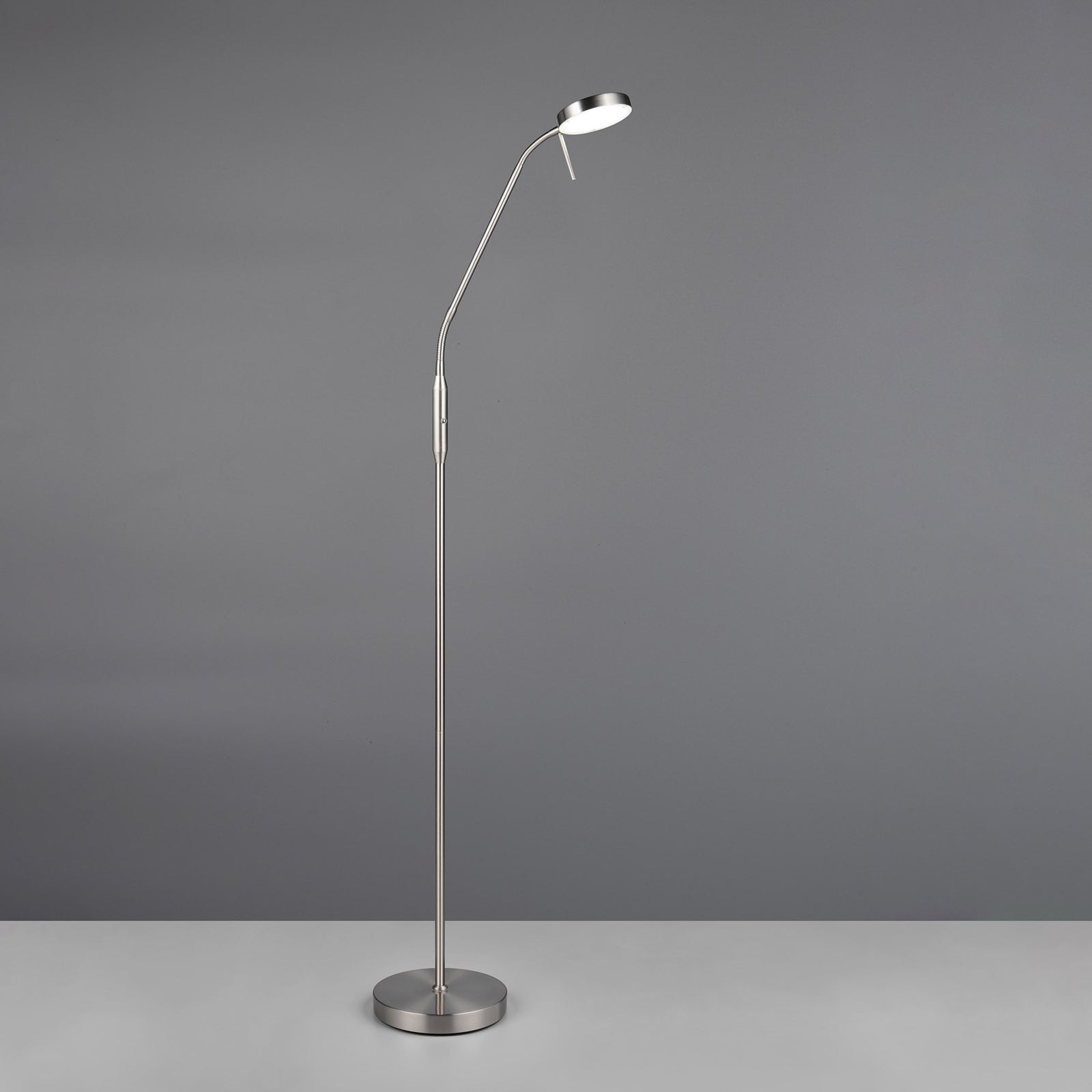 Detalj av LED gulvlampe Moreno oppladbar matt nikkel