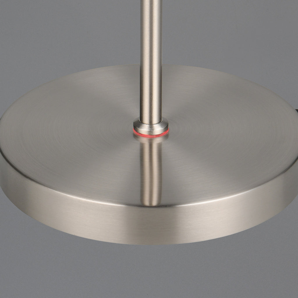 Sideprofil av LED gulvlampe Moreno oppladbar matt nikkel