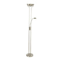 LED gulvlampe Mother & Child dimbar med leselampe sølv forfra