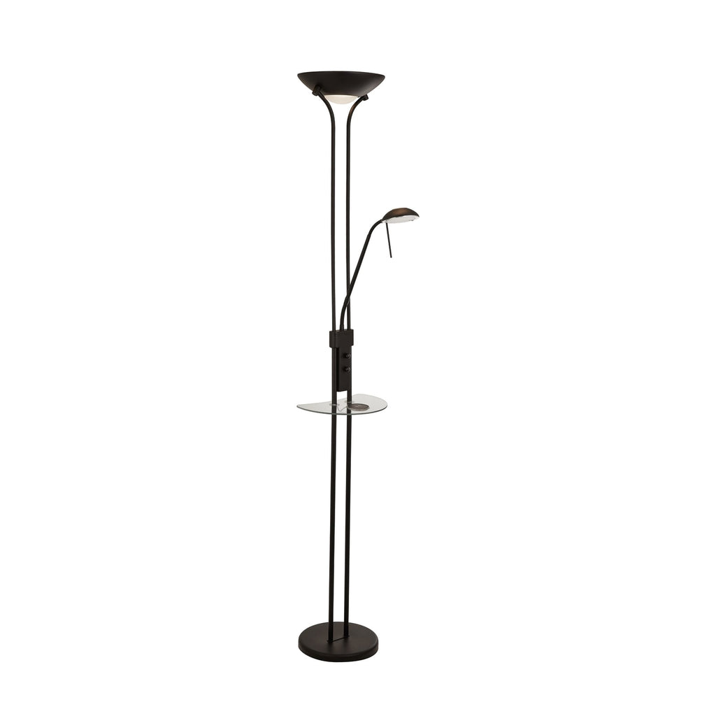 LED gulvlampe Mother & Child svart dimbar med trådløs lading bakside