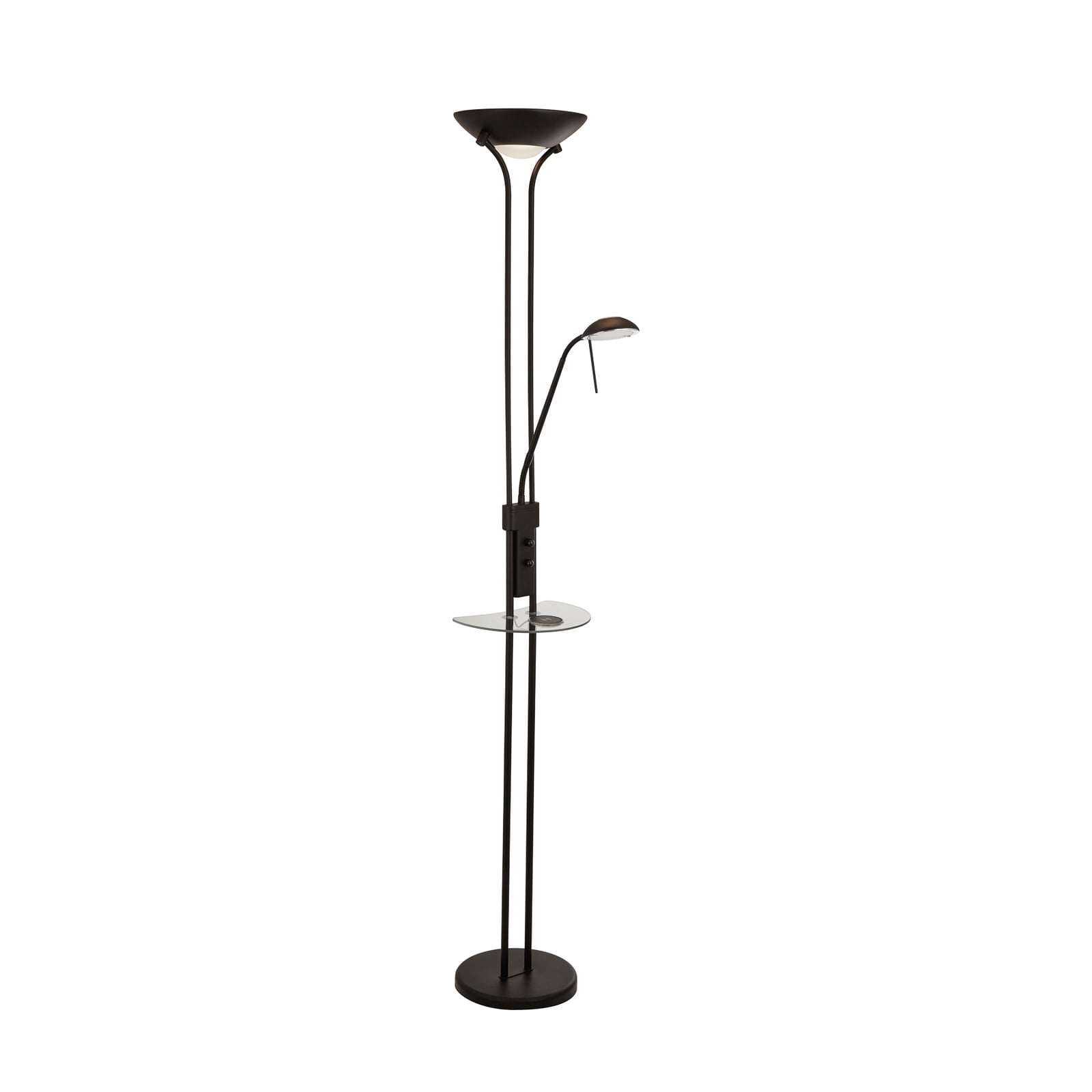 LED gulvlampe Mother & Child svart dimbar med trådløs lading bakside