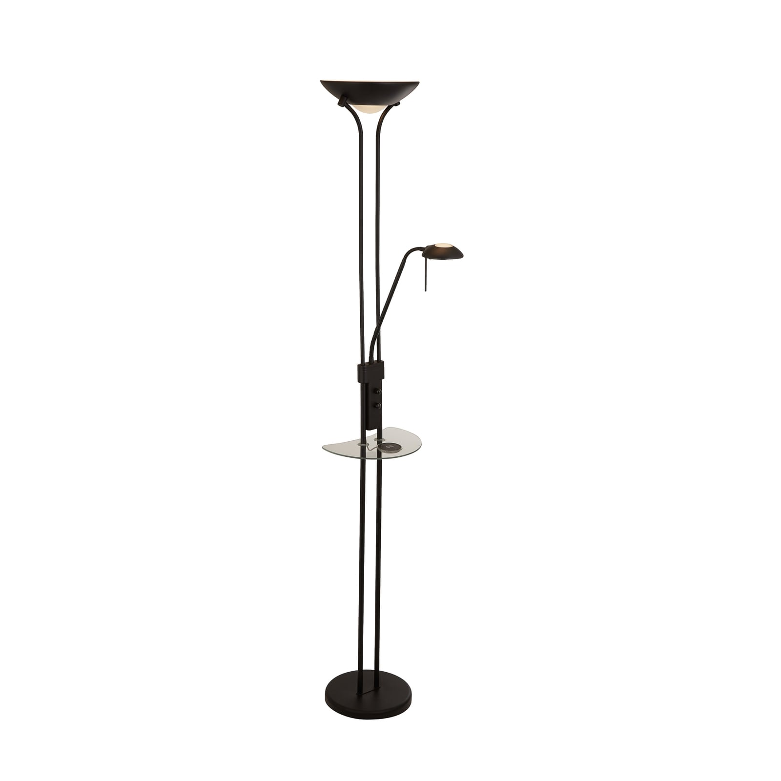Detalj av LED gulvlampe Mother & Child svart dimbar med trådløs lading