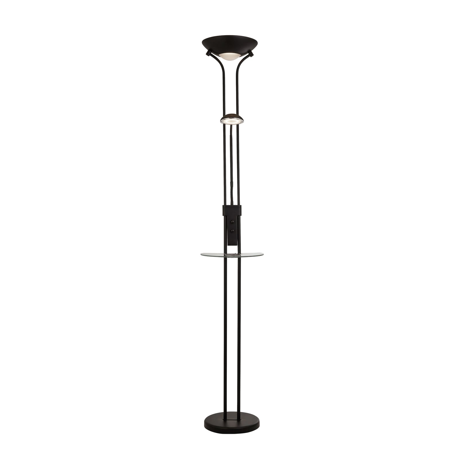 Montert LED gulvlampe Mother & Child svart dimbar med trådløs lading i rom