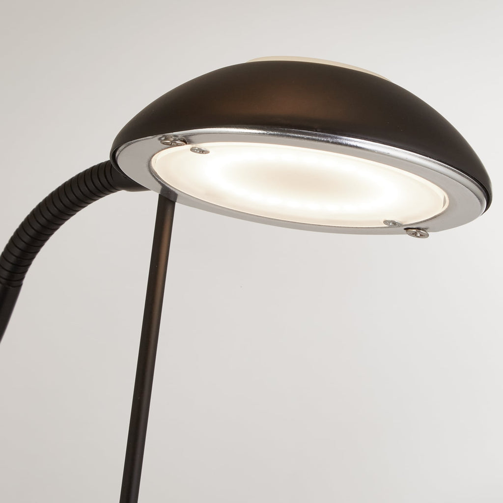 Sidebilde av LED gulvlampe Mother & Child svart dimbar med trådløs lading