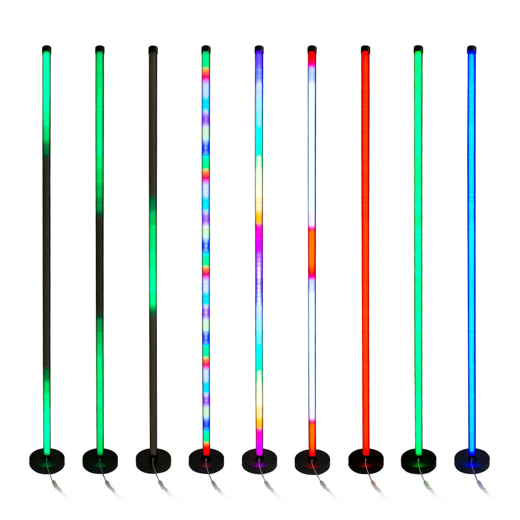 Sideprofil av LED gulvlampe Motion Light RGB dimbar med fjernkontroll 150 cm