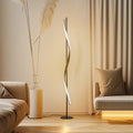 LED gulvlampe Munja svart aluminium dimbar 150 cm forfra