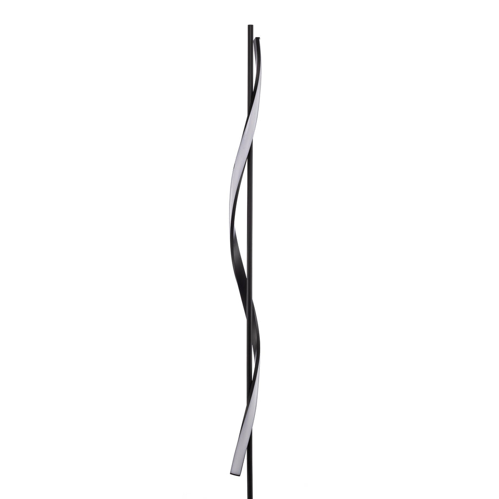 LED gulvlampe Munja svart aluminium dimbar 150 cm montert i rom