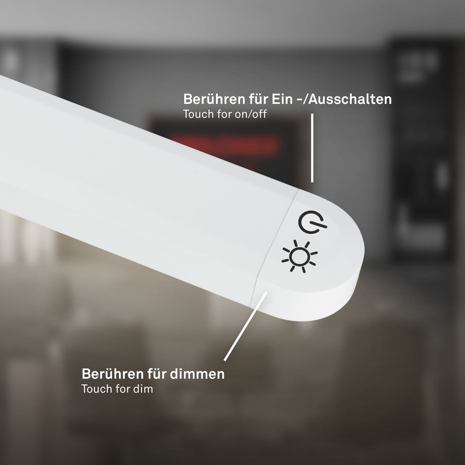 Oversikt over LED gulvlampe Mura hvit 170 cm