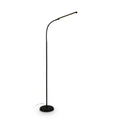 LED gulvlampe Mura svart med berøringsdimmer forfra
