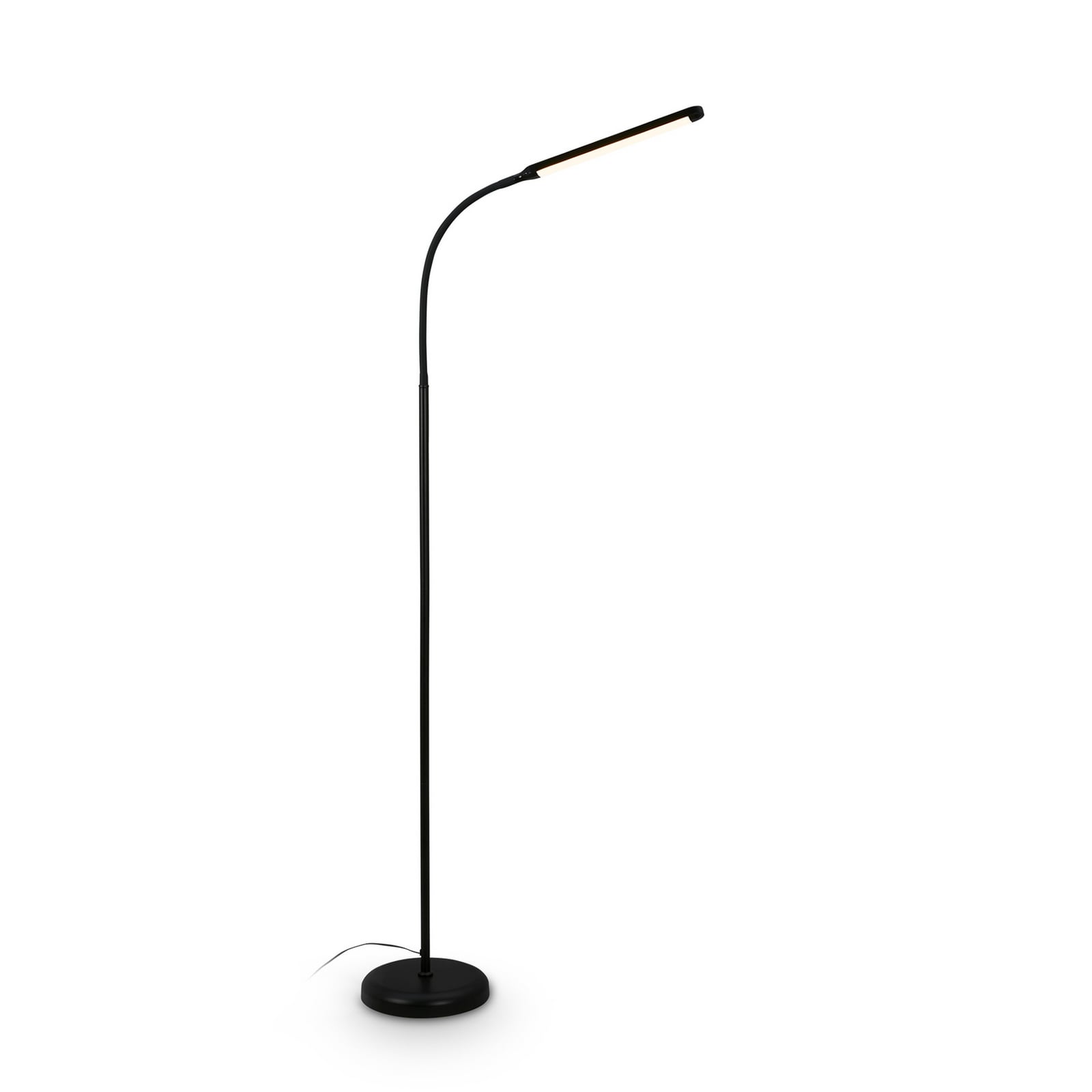 LED gulvlampe Mura svart med berøringsdimmer forfra