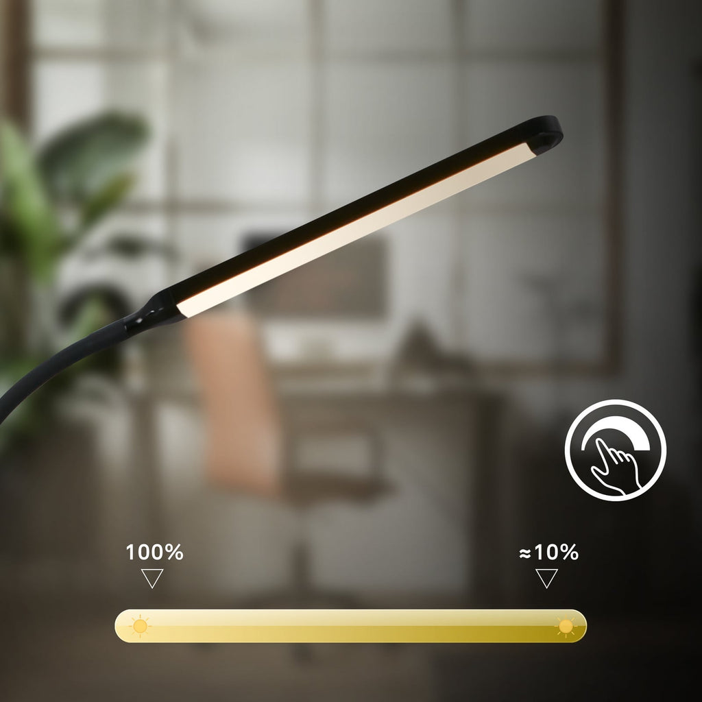 LED gulvlampe Mura svart med varmt hvitt lys