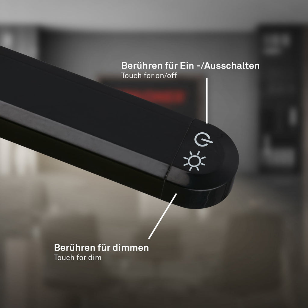 Berøringsdimmer på LED gulvlampe Mura svart