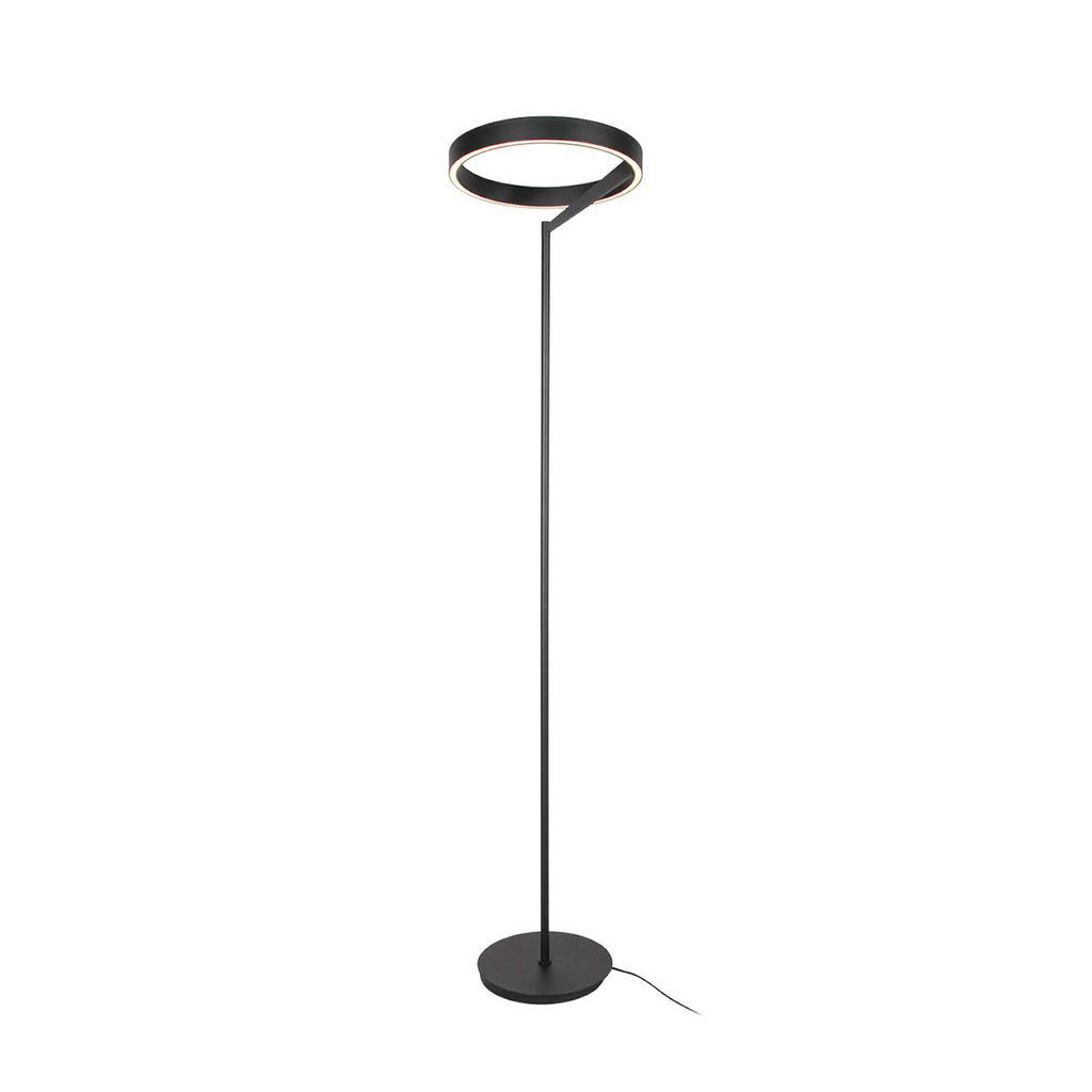 LED gulvlampe Mykty 2-lys dimbar CCT svart 170 cm montert i stue