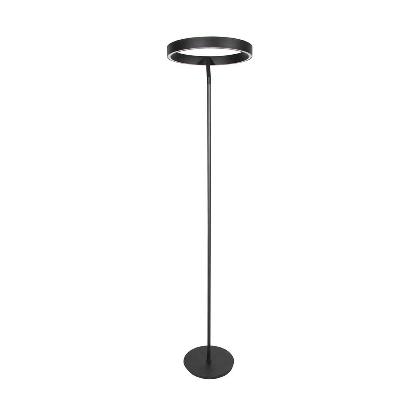 Nærbilde av dimmer på LED gulvlampe Mykty 2-lys dimbar CCT svart 170 cm