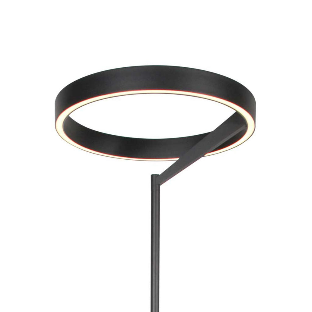 LED gulvlampe Mykty 2-lys dimbar CCT svart 170 cm med kabel og bryter