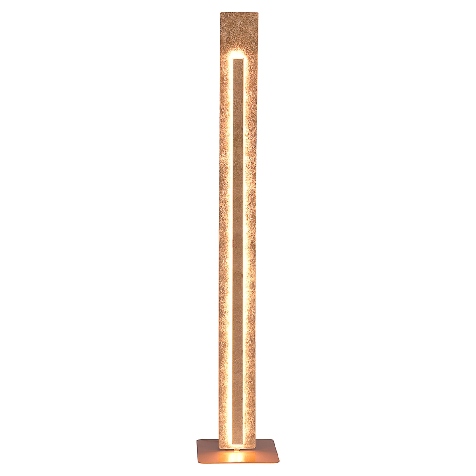 Detalj av LED gulvlampe Nevis bladgulloptikk stål 140 cm 30W