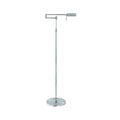 LED gulvlampe New Bari dimbar nikkel 139 cm fra fronten