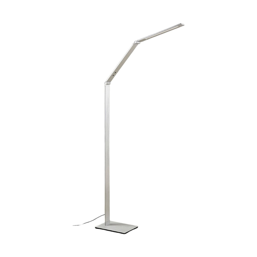 LED gulvlampe Nicano grå aluminium CCT dimbar nærbilde av lampehode