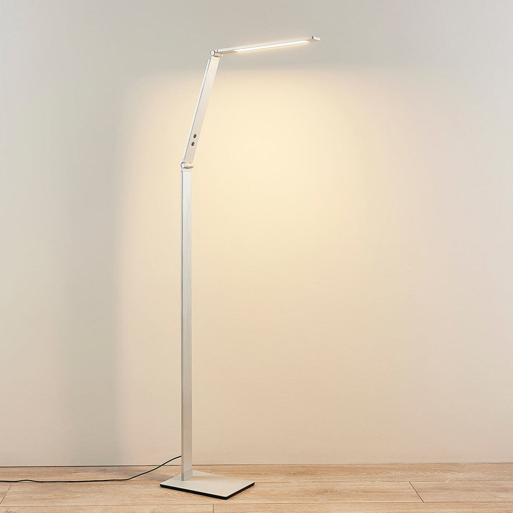 LED gulvlampe Nicano grå aluminium CCT dimbar justerbare ledd