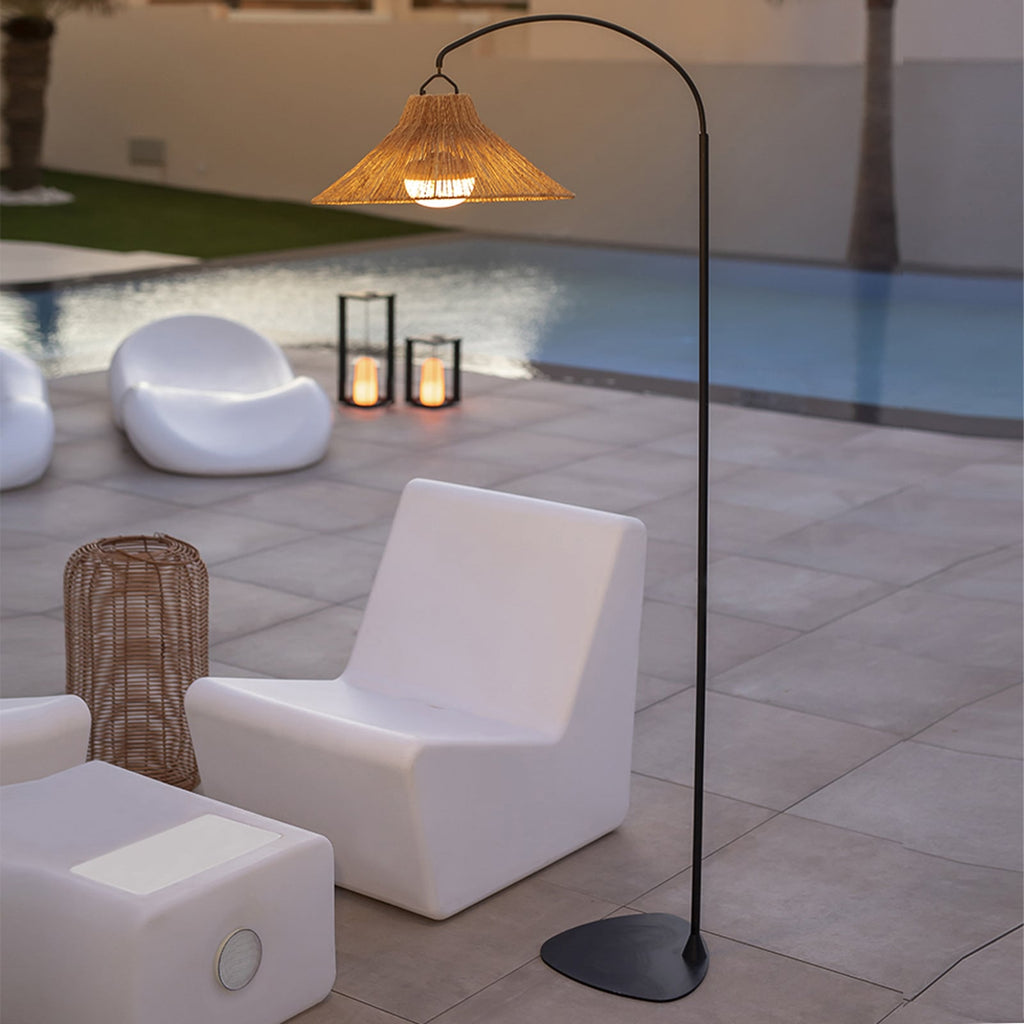LED gulvlampe Niza oppladbar dimbar IP54 168 cm forfra