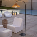 LED gulvlampe Niza oppladbar dimbar IP54 168 cm forfra