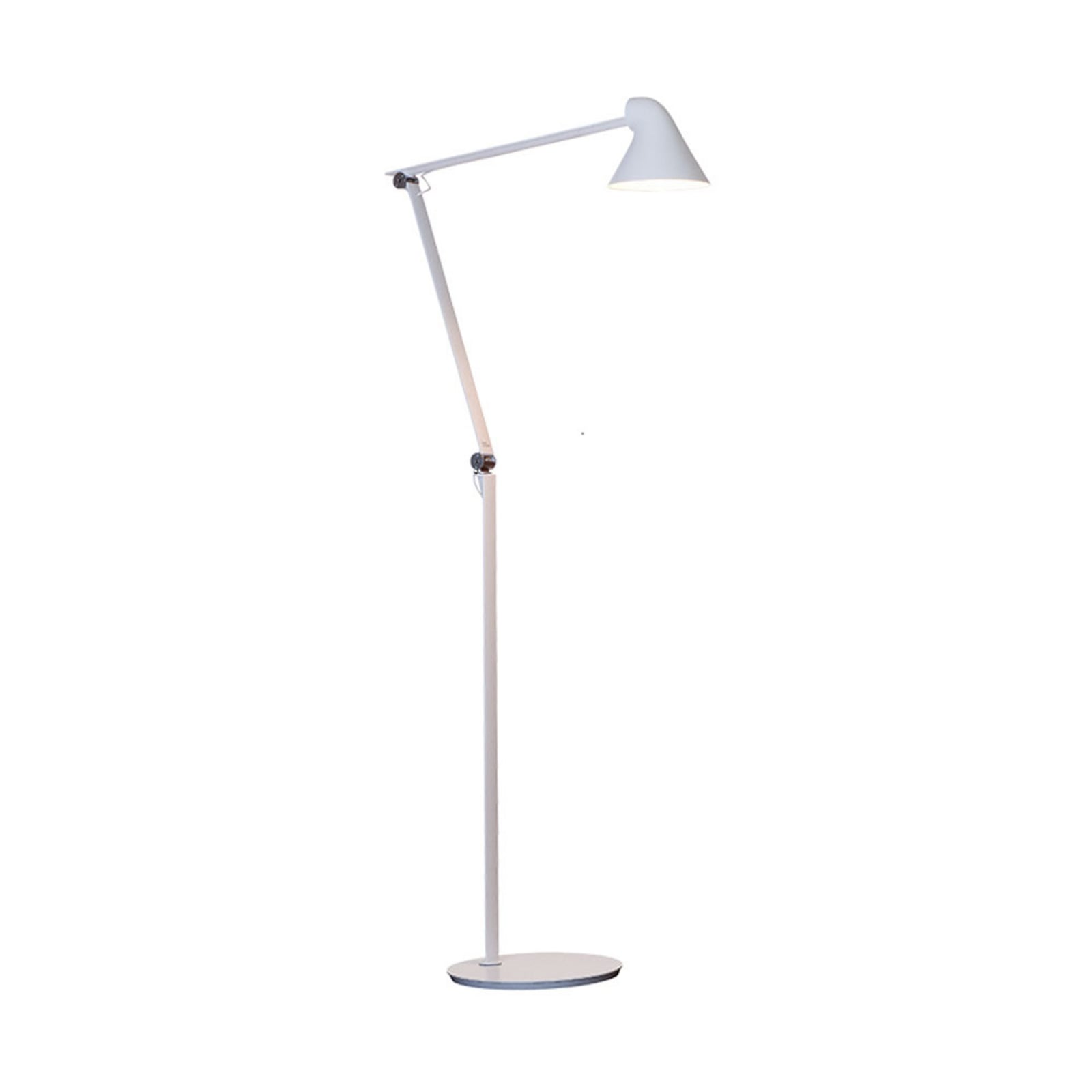 LED gulvlampe NJP dimbar hvit 2700K 10W detalj av justerbar ledd