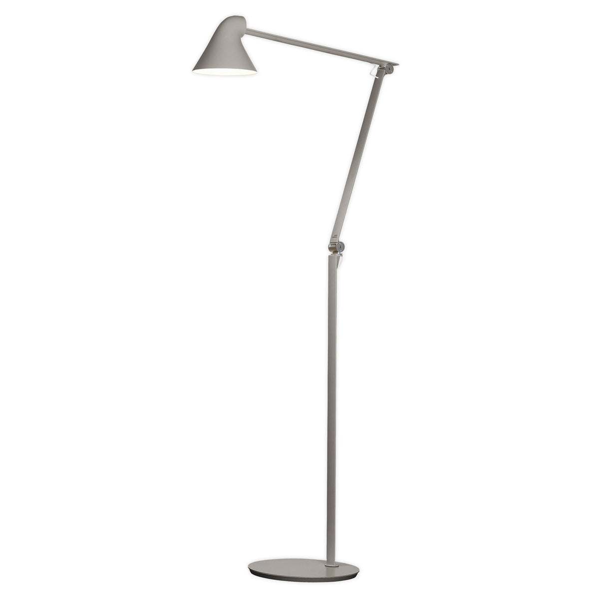 LED gulvlampe NJP dimbar justerbar lysegrå 2700K forfra