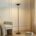 LED gulvlampe Norvind svart metall 140 cm varmhvit forfra