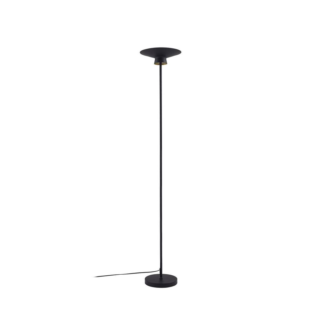 LED gulvlampe Norvind svart metall 140 cm varmhvit montert i stue
