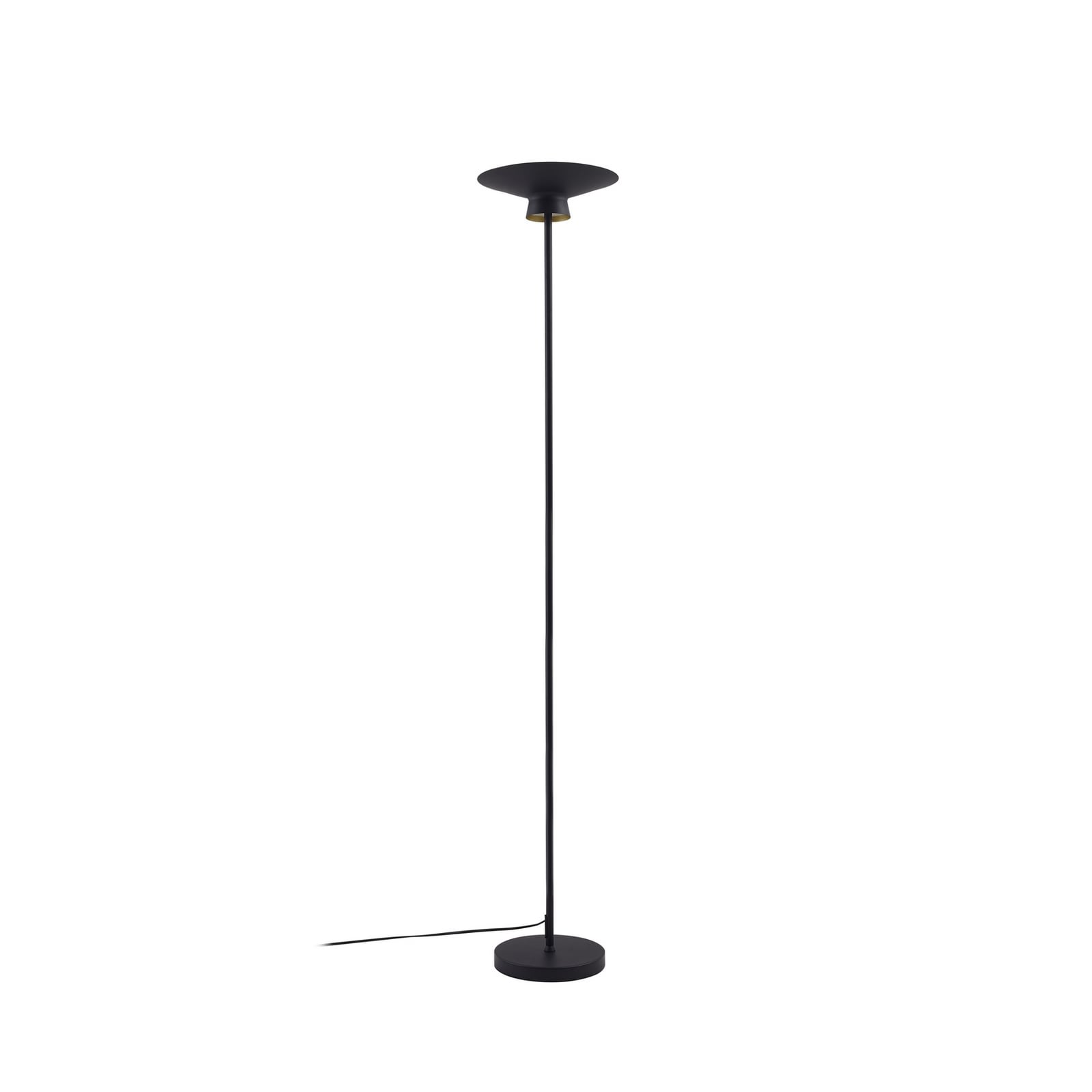 LED gulvlampe Norvind svart metall 140 cm varmhvit montert i stue