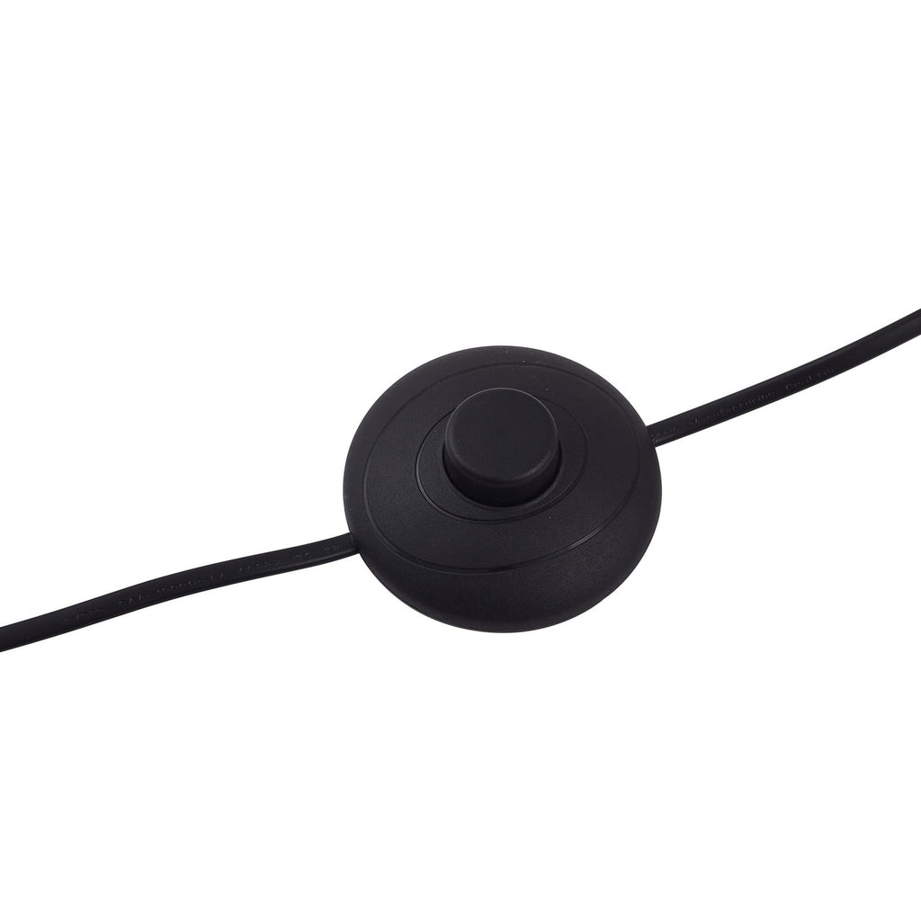 LED gulvlampe Norvind svart metall 140 cm varmhvit sideprofil