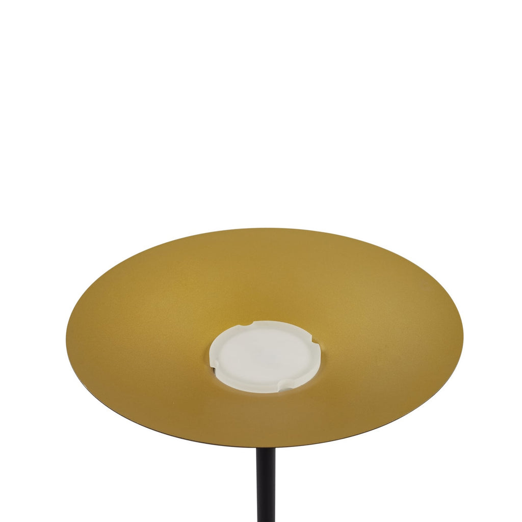 LED gulvlampe Norvind svart metall 140 cm varmhvit detalj av lampeskjerm