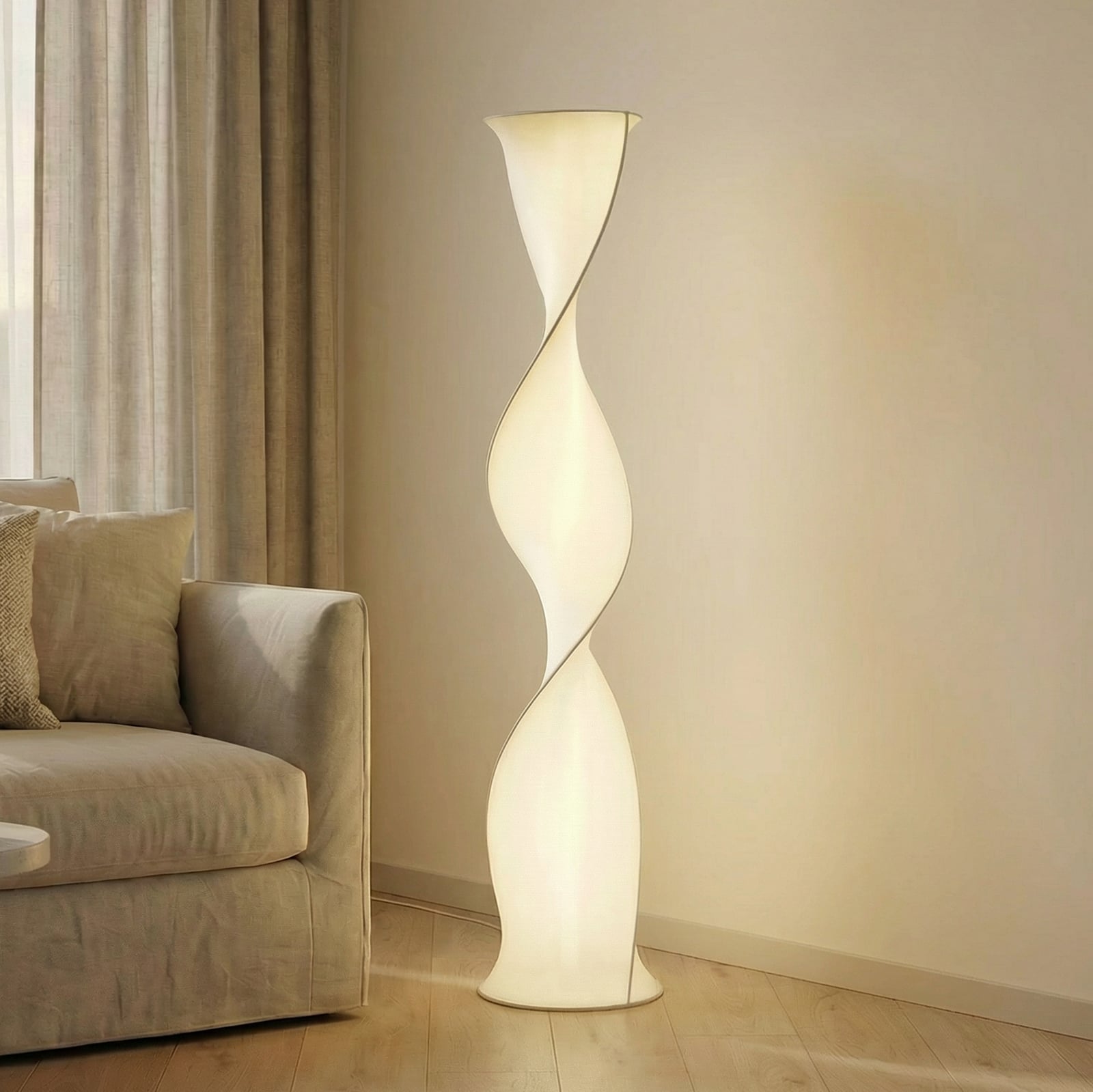 LED gulvlampe Novelle hvit CCT dimbar forfra