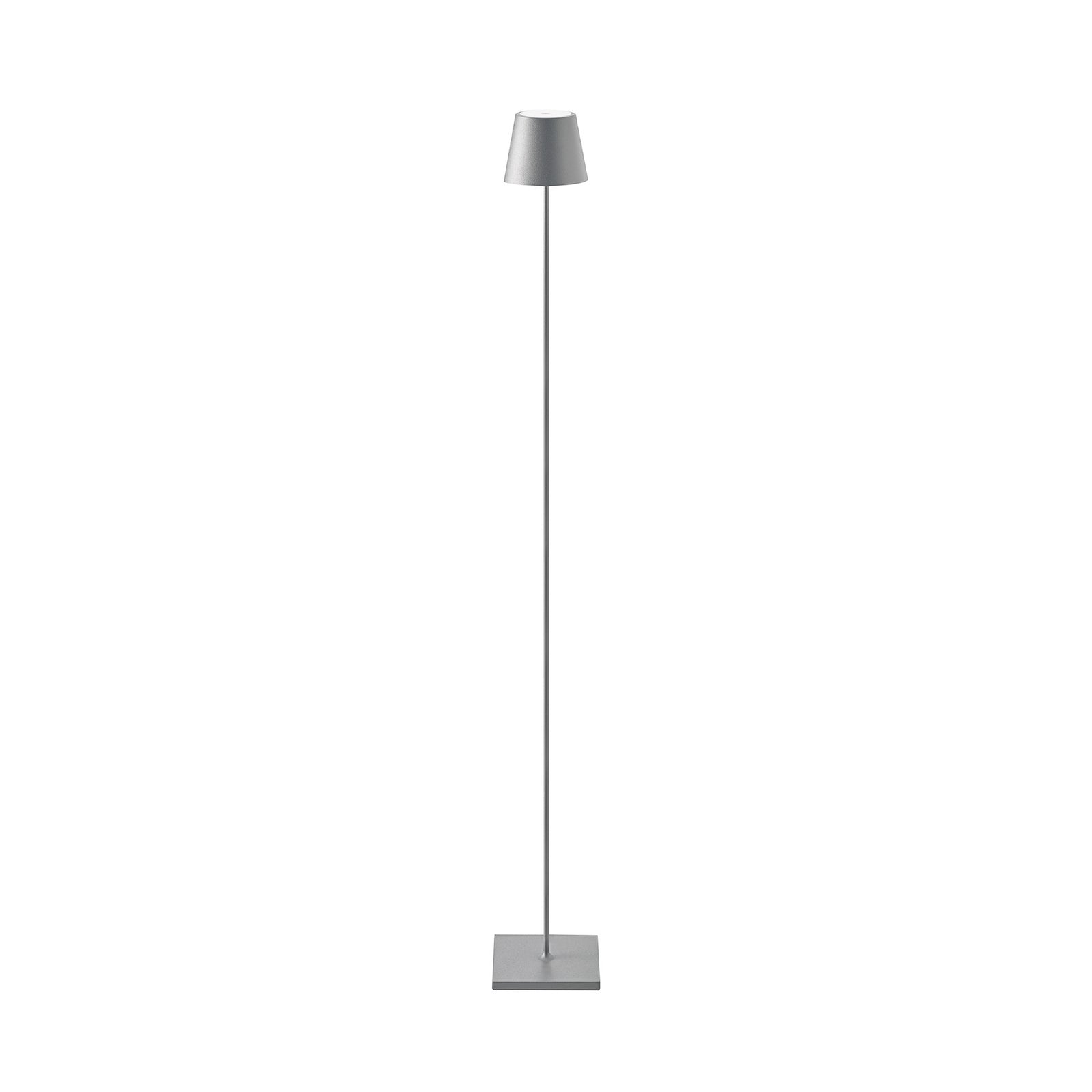 LED gulvlampe Nuindie oppladbar dimbar grafitt 120 cm bakside