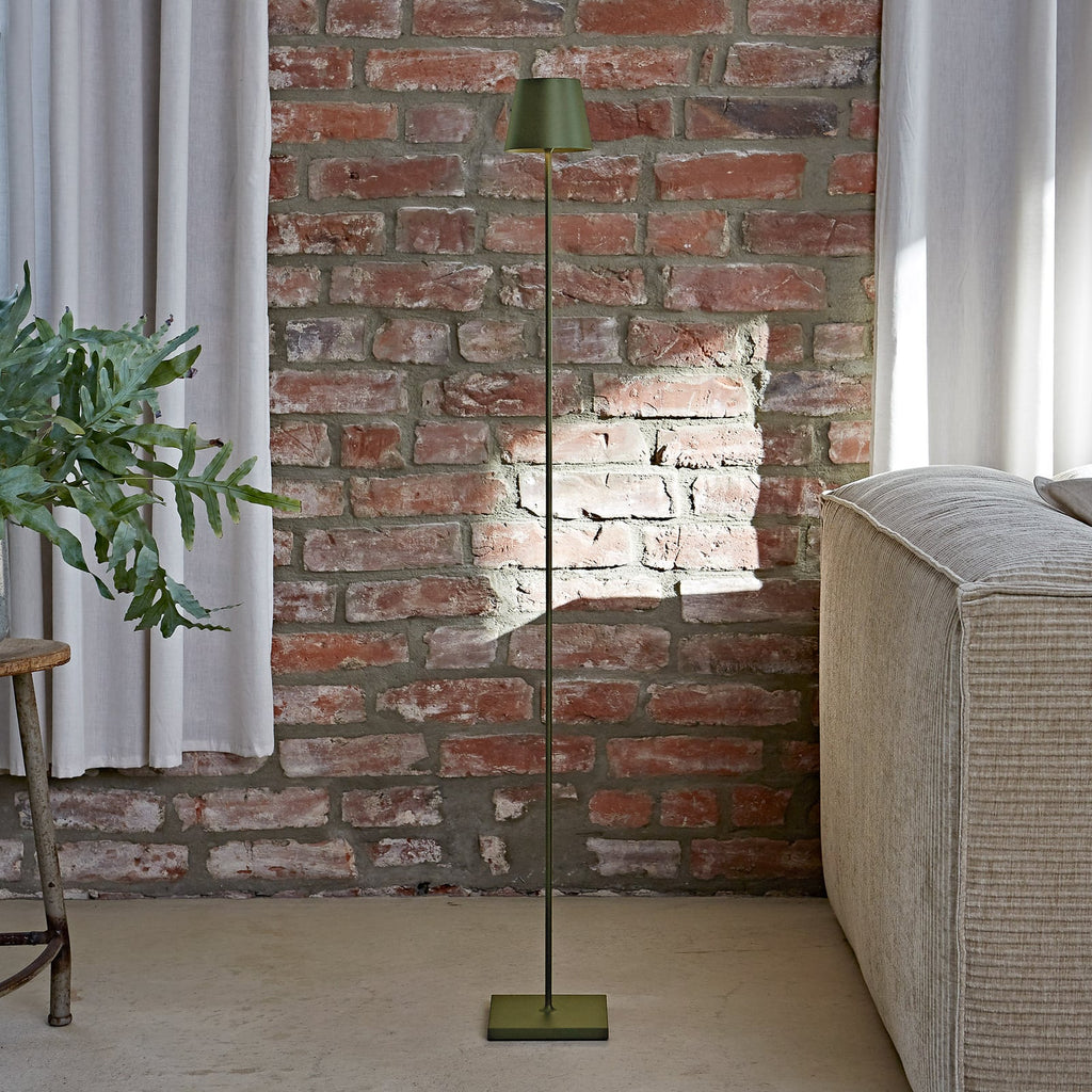 LED gulvlampe Nuindie oppladbar dimbar grønn 120 cm forfra