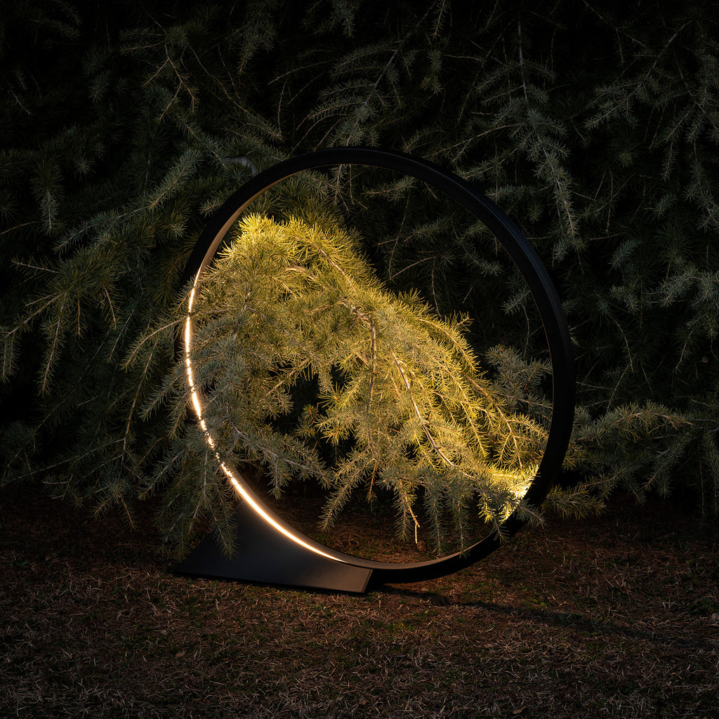 Nærbilde av LED gulvlampe O for utendørs Artemide