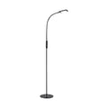 LED gulvlampe Office dimbar svart CCT med fjernkontroll 7W forfra