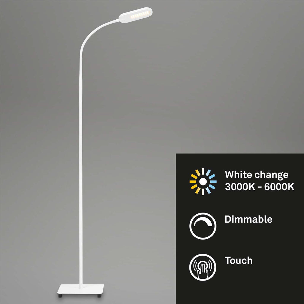 Detalj av LED gulvlampe Office Step dimbar CCT hvit 158 cm