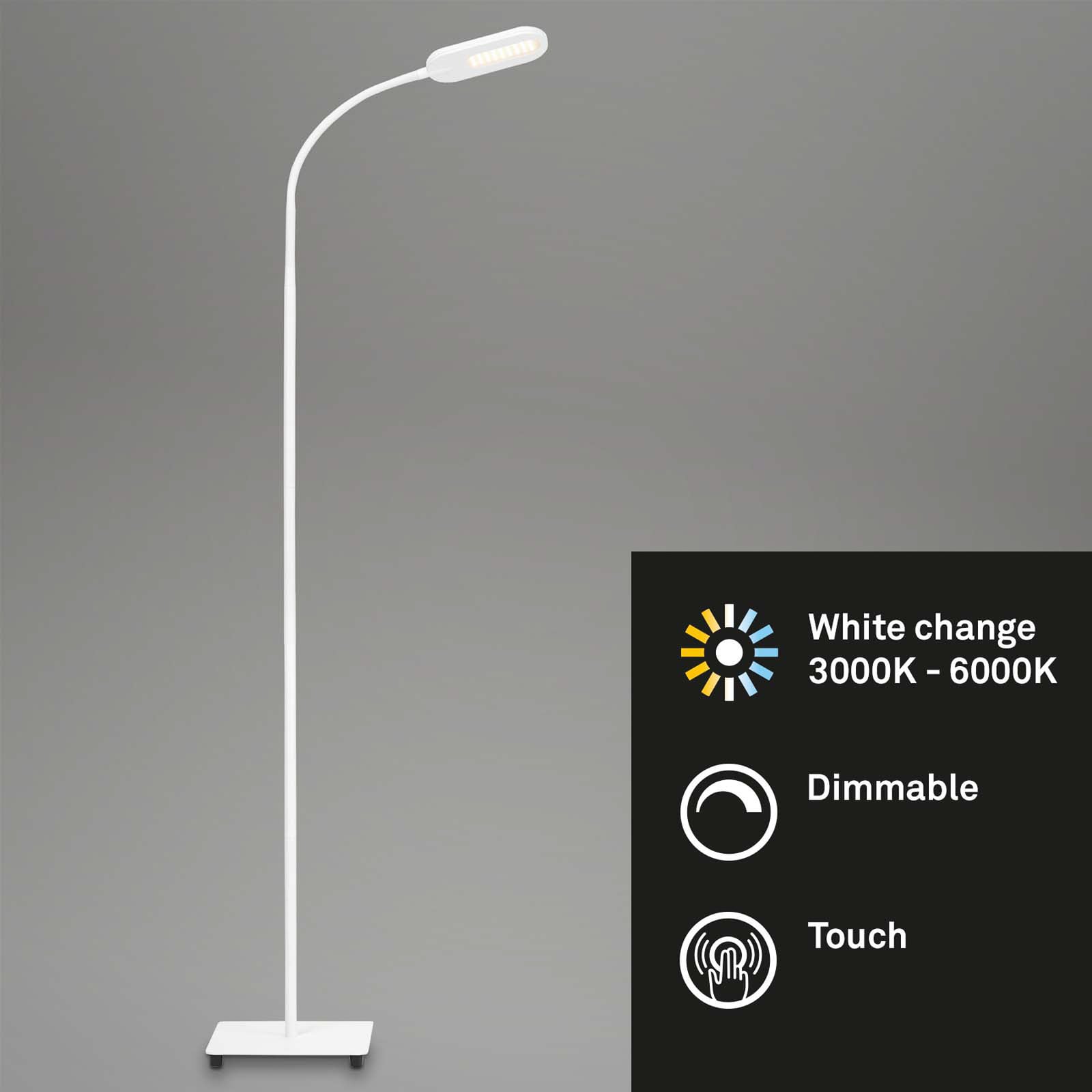 Detalj av LED gulvlampe Office Step dimbar CCT hvit 158 cm