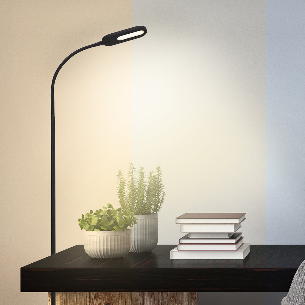 LED gulvlampe Office Step dimbar svart CCT 8W montert i rom