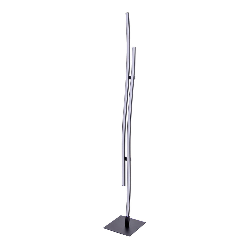 LED gulvlampe Onda 2-lys svart/hvit detalj av lampehode