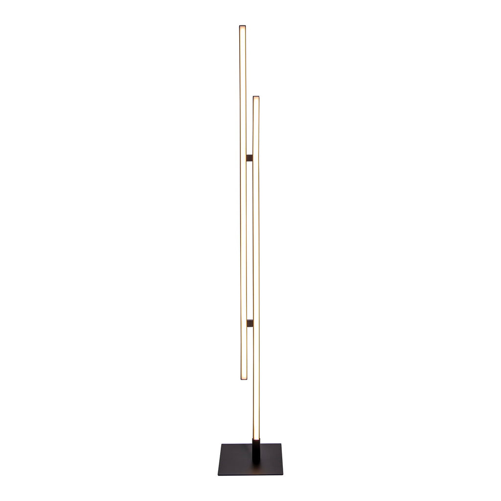 LED gulvlampe Onda 2-lys svart/hvit fra siden