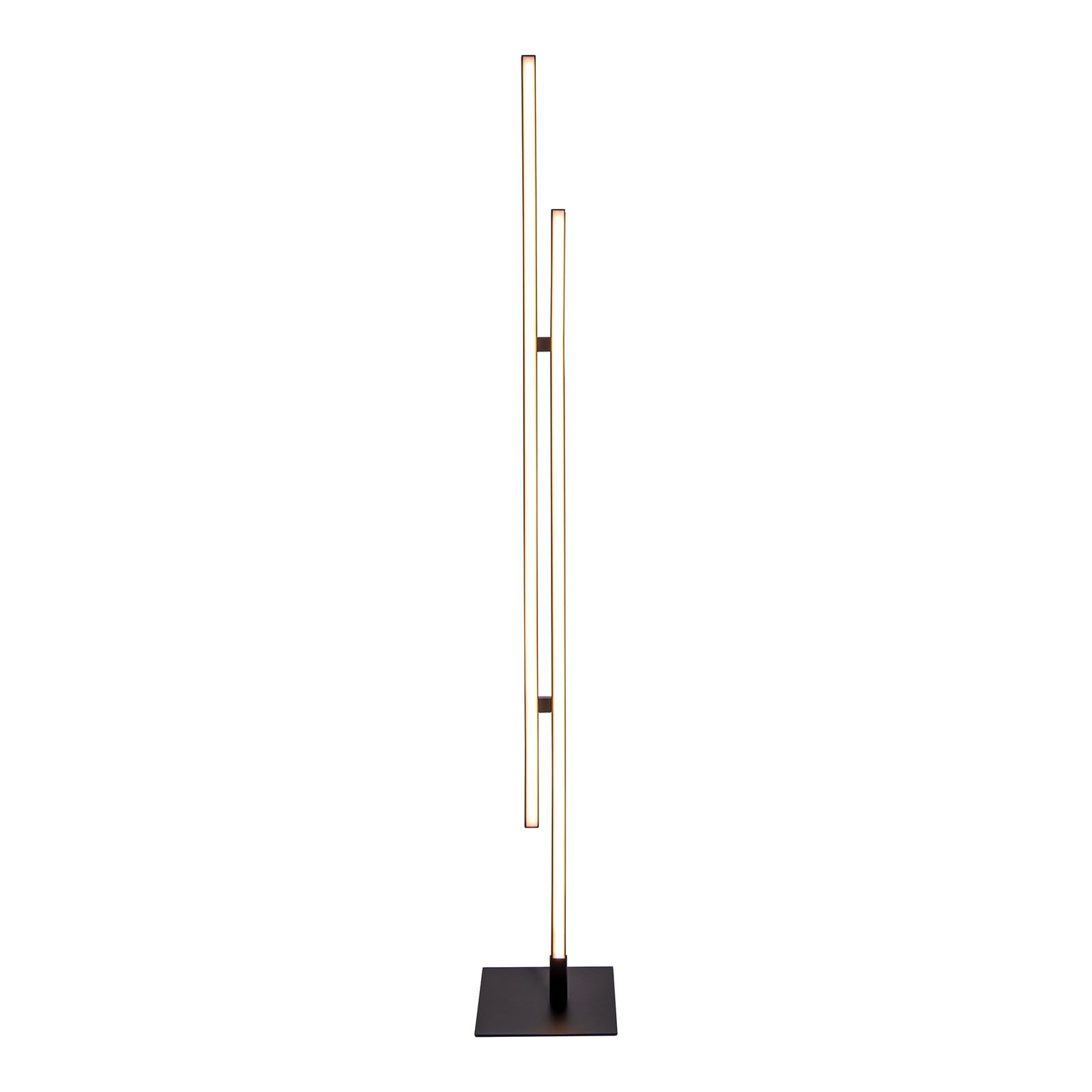 LED gulvlampe Onda 2-lys svart/hvit fra siden