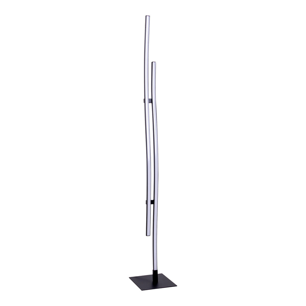 LED gulvlampe Onda 2-lys svart/hvit nærbilde av bryter