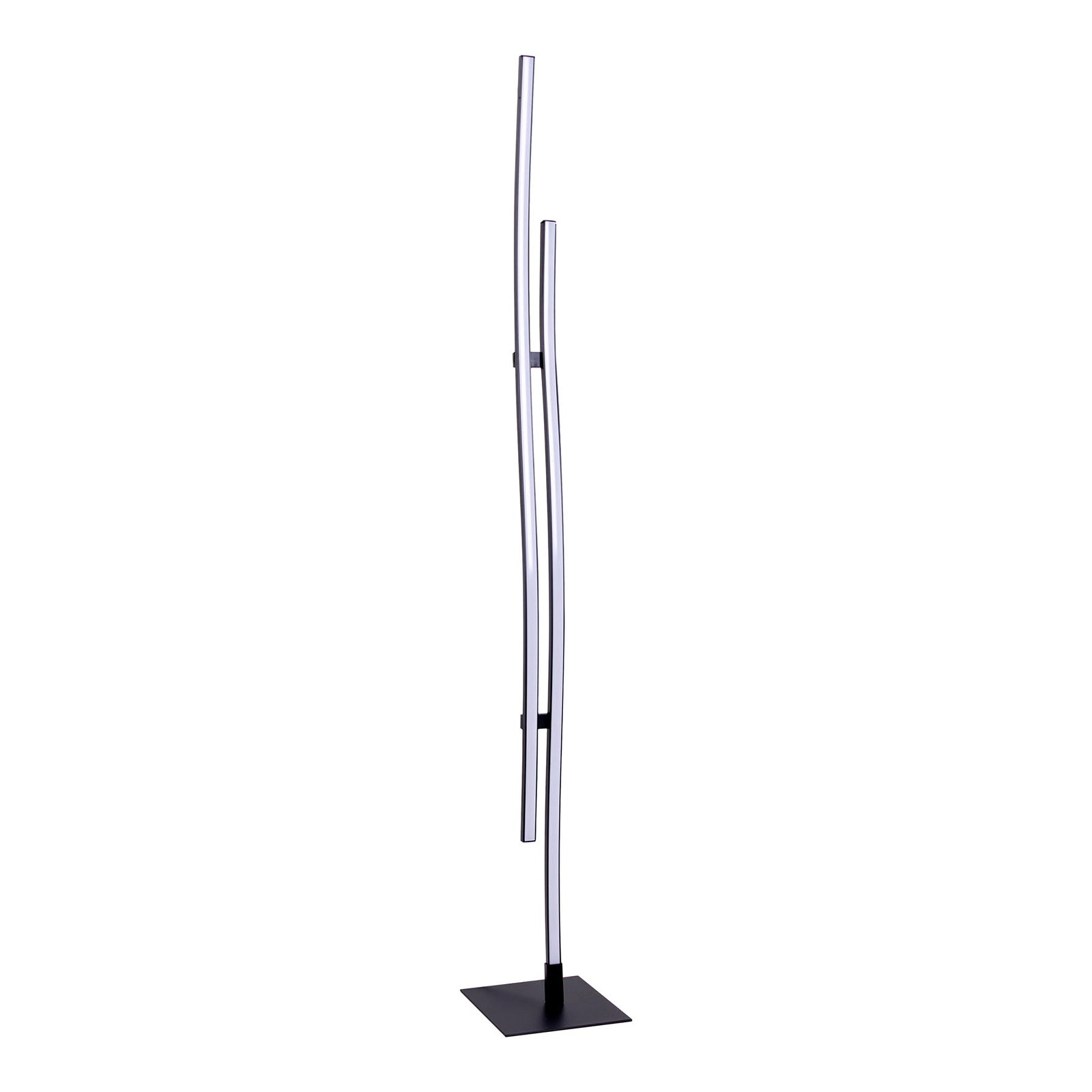 LED gulvlampe Onda 2-lys svart/hvit nærbilde av bryter