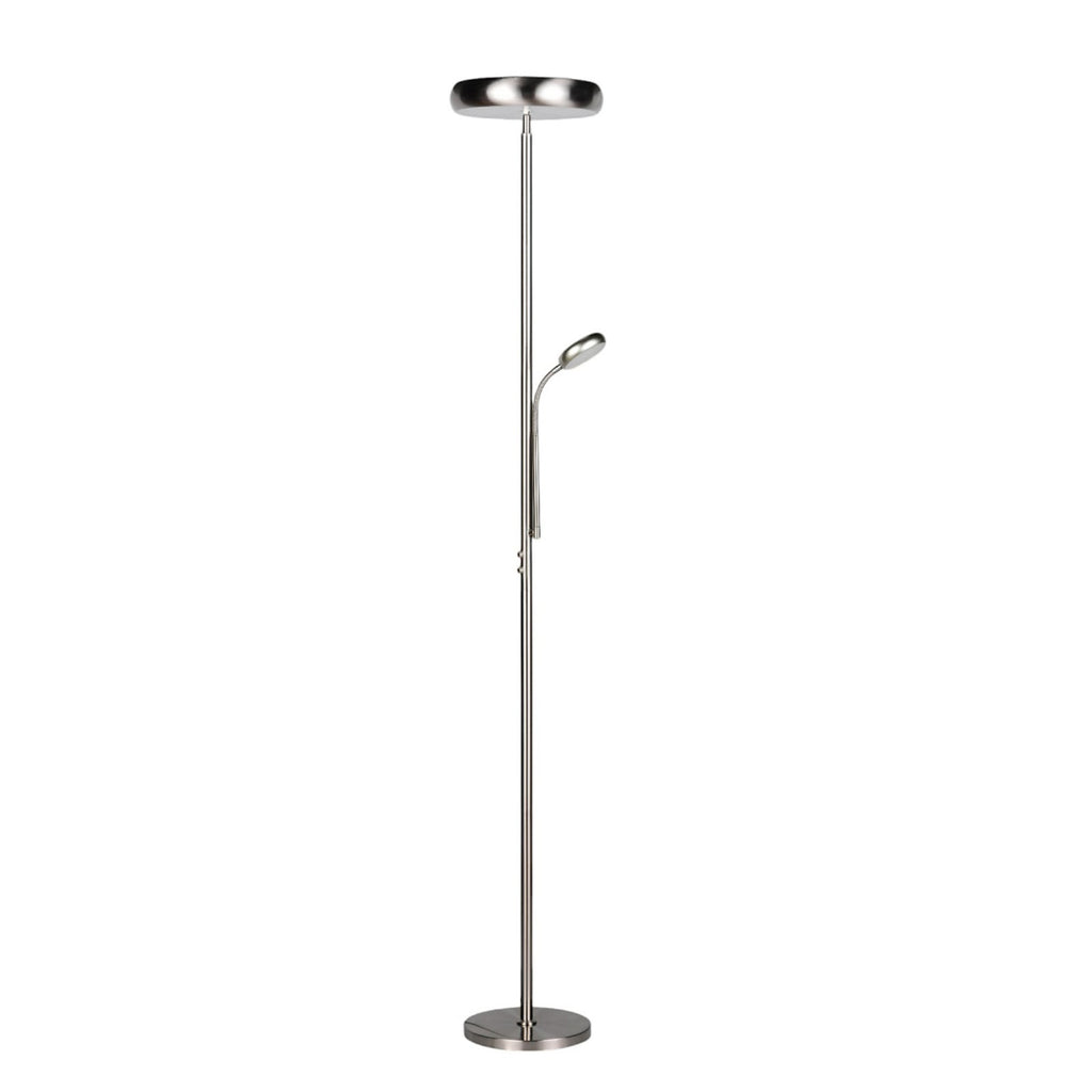 Bakside av LED gulvlampe Palermo matt nikkel CCT fjernkontroll dimbar