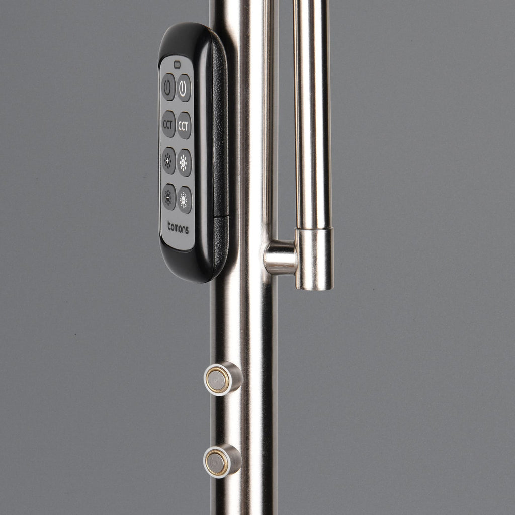 Montert LED gulvlampe Palermo matt nikkel CCT dimbar i rom